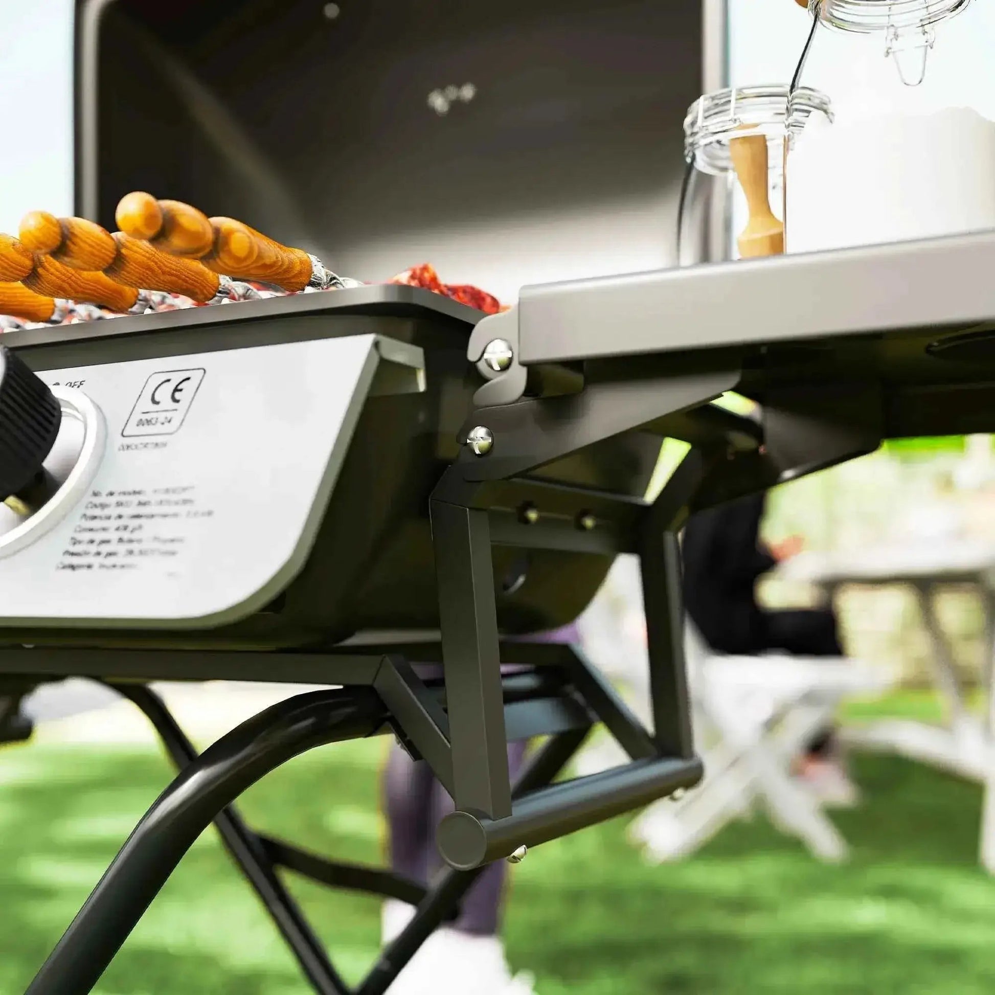 Outsunny Two-Burner Portable Suitcase BBQ - Black | 846-183V70BK