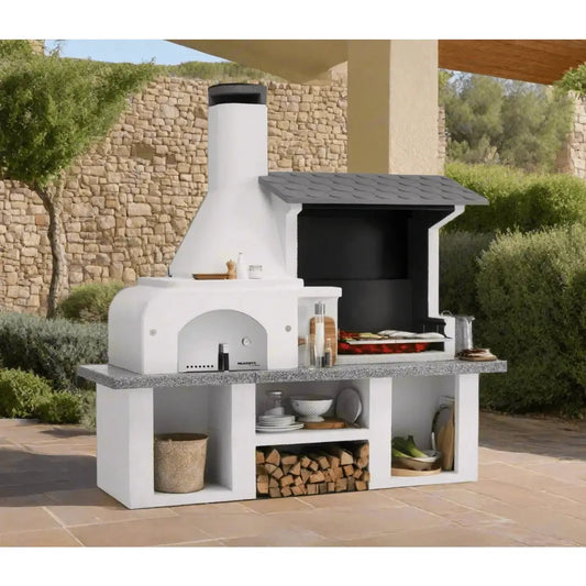 Palazzetti Antille Outdoor Kitchen BBQ Set with Wood-Fired Oven | 803109150