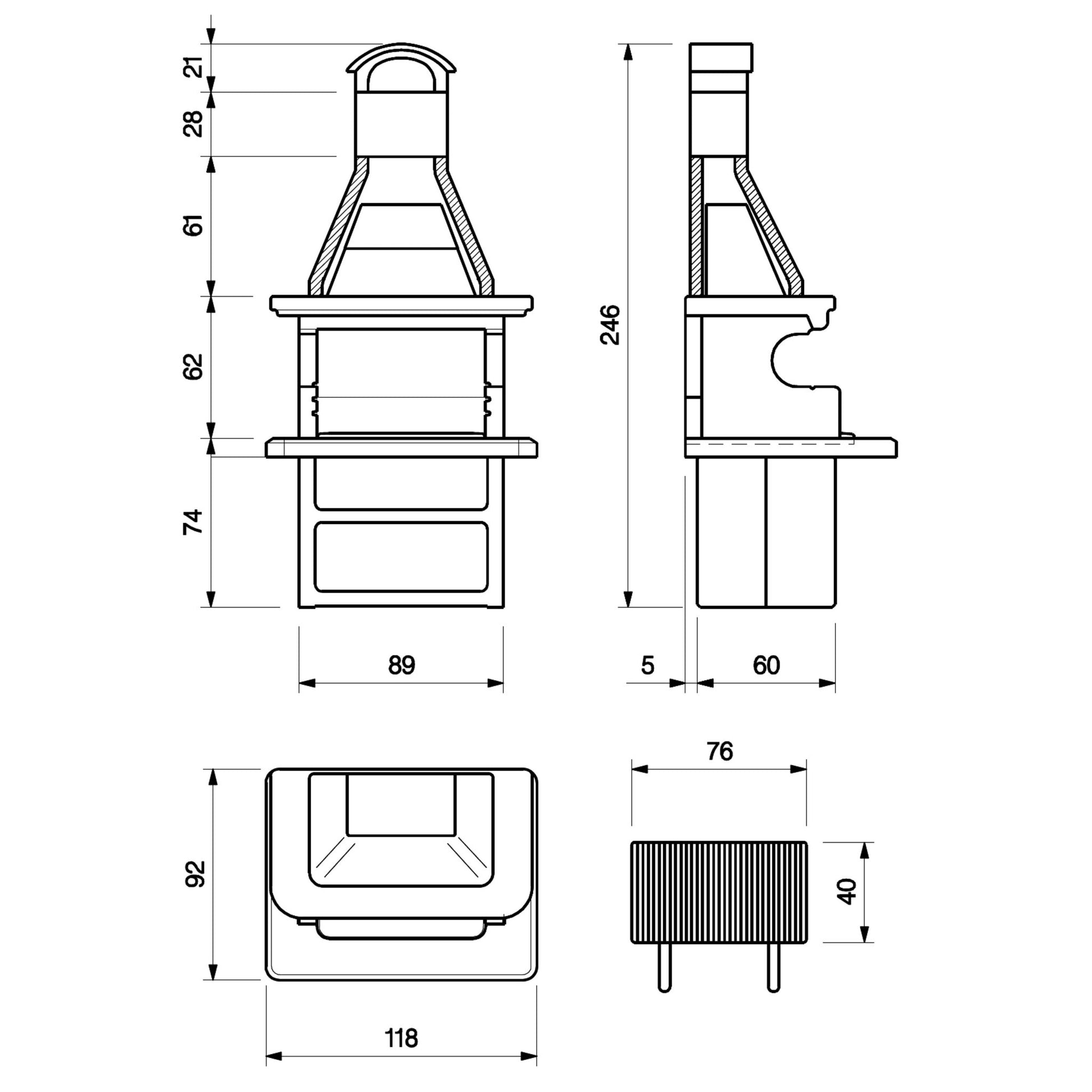 Palazzetti Portorose Premium Masonry BBQ Grill | 803101010 - BBQs & Grills - 803101010 - GardenHearth