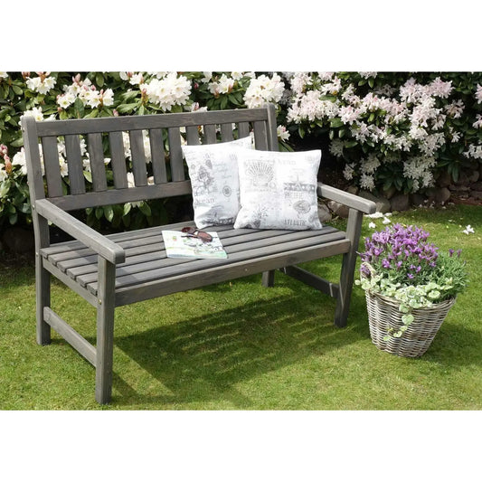 Promex Grey Johanna 2 Seater Garden Bench | 60044