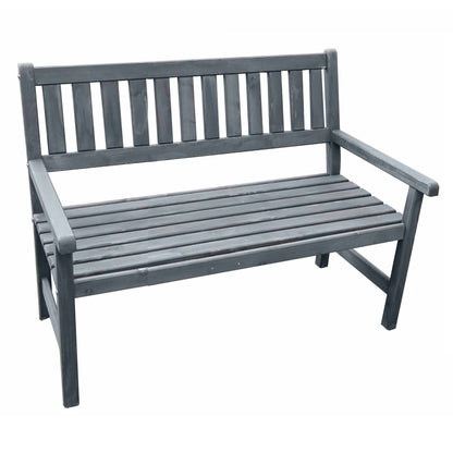 Promex Grey Johanna 2 Seater Garden Bench | 60044 - Garden Furniture - 60044 - GardenHearth