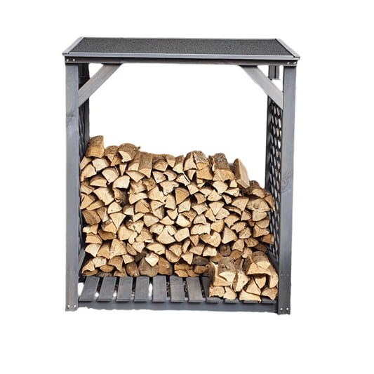 Promex Grey Speyer Modern Firewood Log Store | 353/16 - Garden Storage