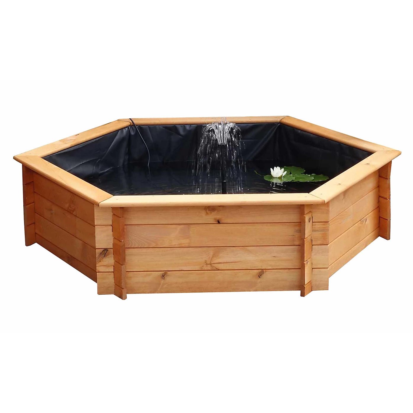 Promex Raised Hexagon Garden Solar Pond Set | 506060 - Water Features - 506060 - GardenHearth