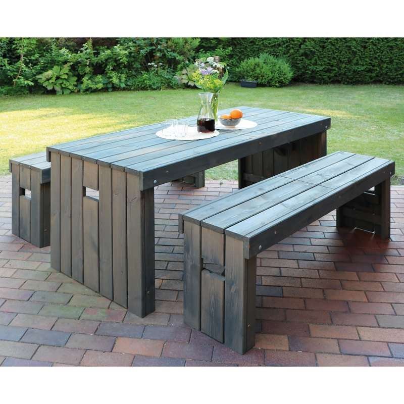 Promex Rotterdam Garden Dining Table and Bench Set | 60170 - Garden Furniture - 60170 - GardenHearth