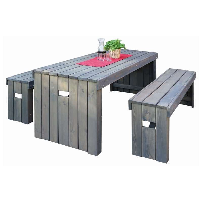 Promex Rotterdam Garden Dining Table and Bench Set | 60170 - Garden Furniture - 60170 - GardenHearth