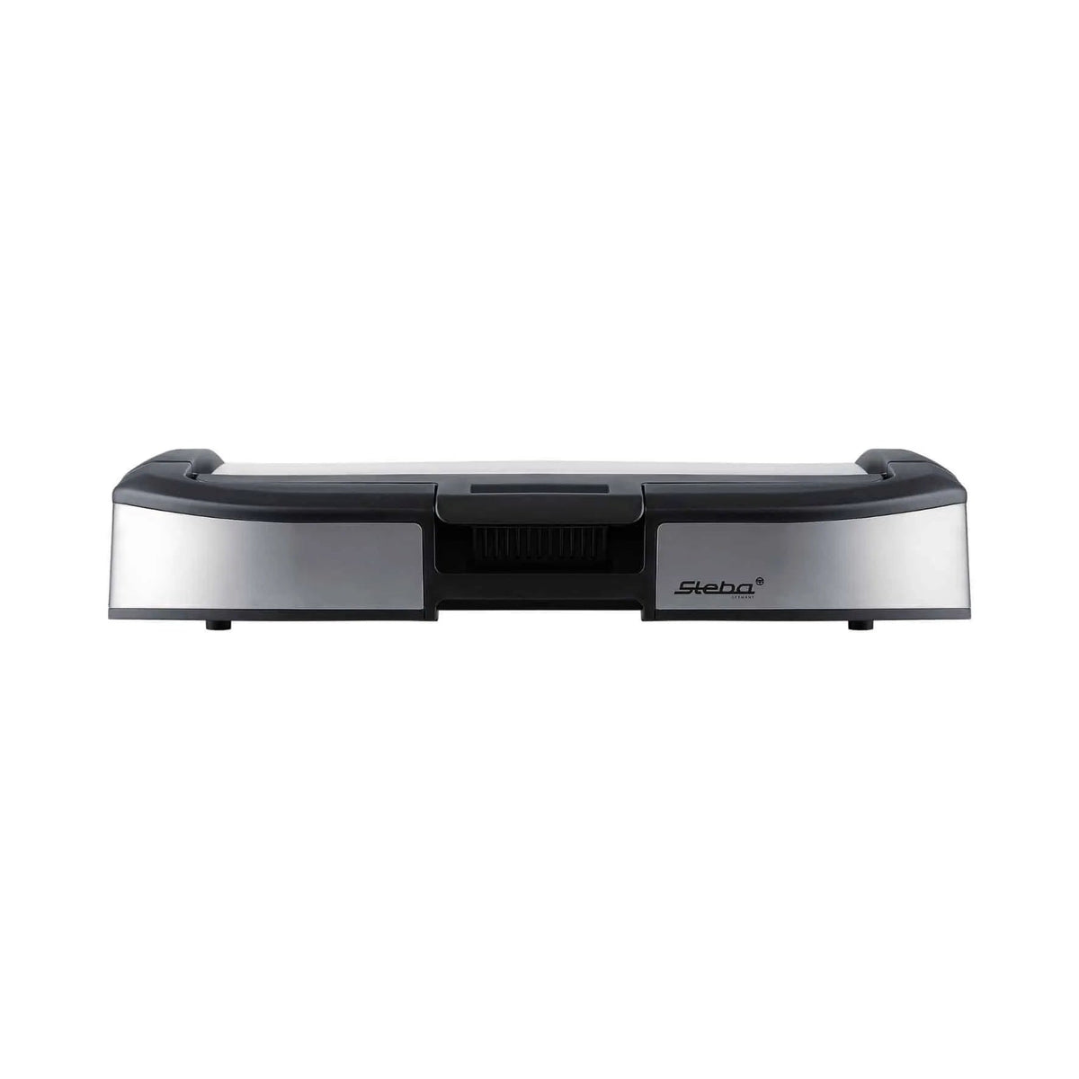 Stainless steel and black plastic steba 2200w tabletop bbq grill vg195 with sleek modern design