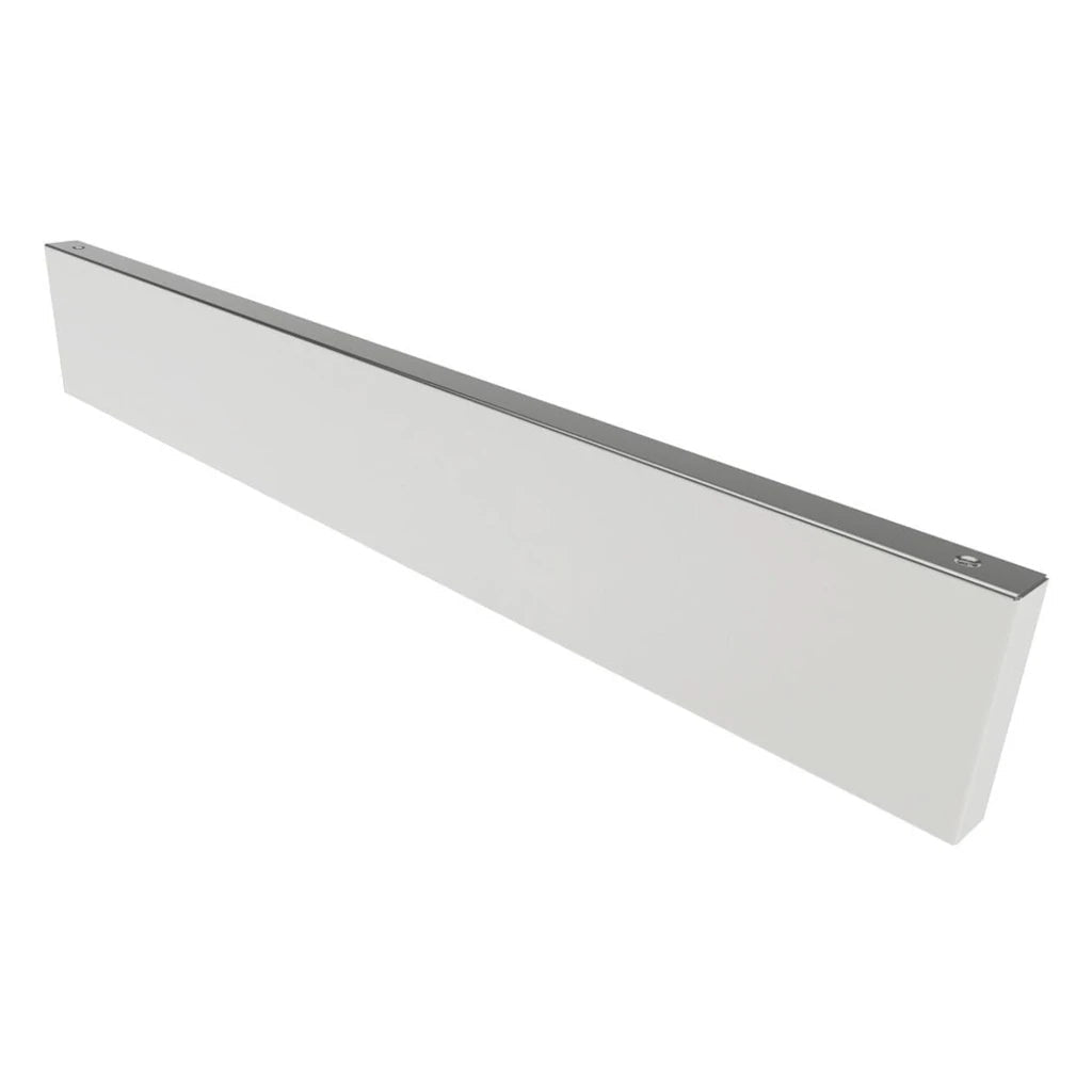 Silver metallic sunstone 25-1/2 universal kickplate with sleek minimalist design for left and right sides