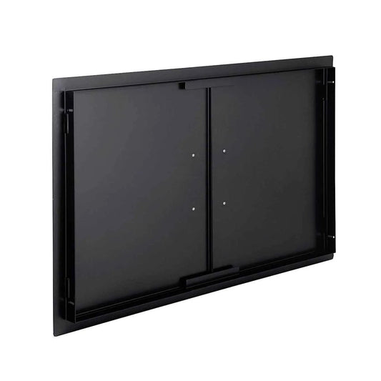 Sunstone black series double door 30 black metal cabinet with sleek minimalist design for storage and organization