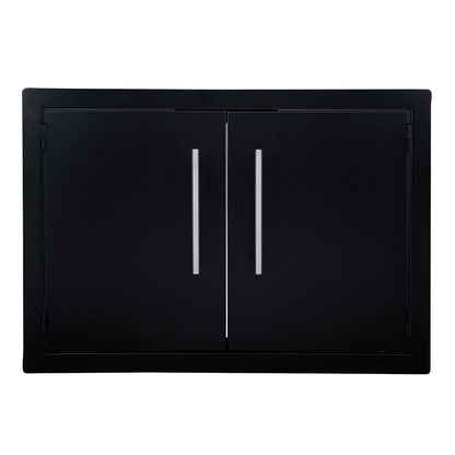 Sunstone Black Series Double Vertical Door | A - DD40 - BK - Vertical Door - A - DD40 - BK - GardenHearth