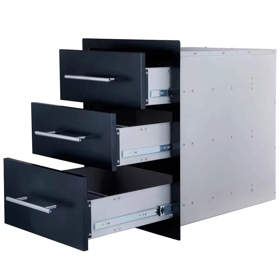 Sunstone Black Series Triple Access Drawer | B-TD24-BK