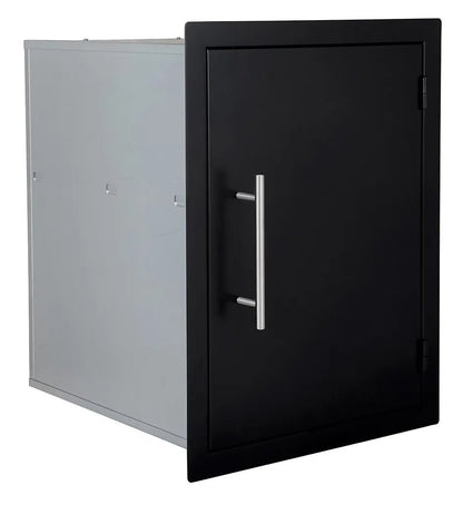Sunstone black series vertical dry storage cabinet dsv1724-bk featuring a black steel body and polished silver handle