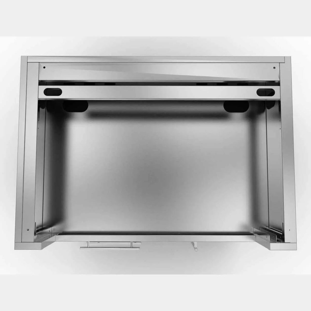 Stainless steel kitchen island drawer with sleek modern design and minimalist handles for sunstone cabinet 4b gas grills