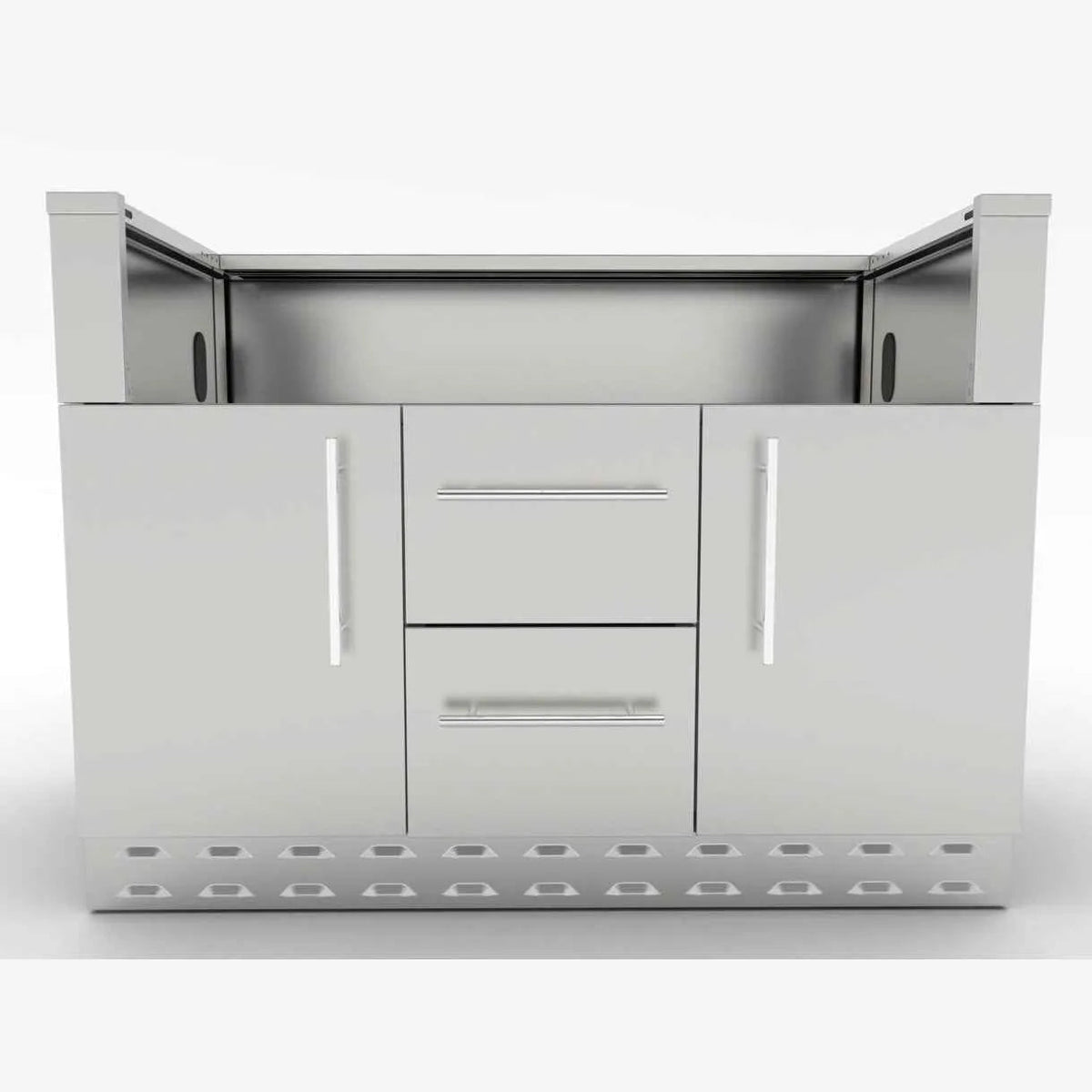 Sunstone cabinet for 5b gas grills modern stainless steel outdoor kitchen cabinet with sleek minimalist storage compartments