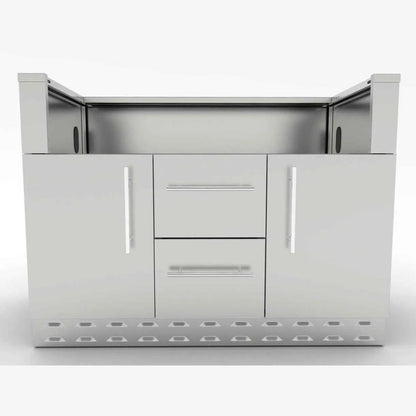 Sunstone cabinet for 5b gas grills modern stainless steel outdoor kitchen cabinet with sleek minimalist storage compartments