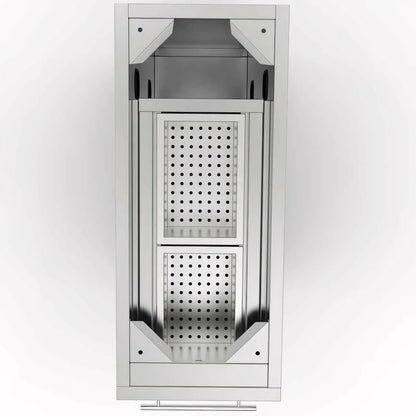 Sunstone cabinet stainless steel vertical spice storage unit with two perforated shelves and modern design