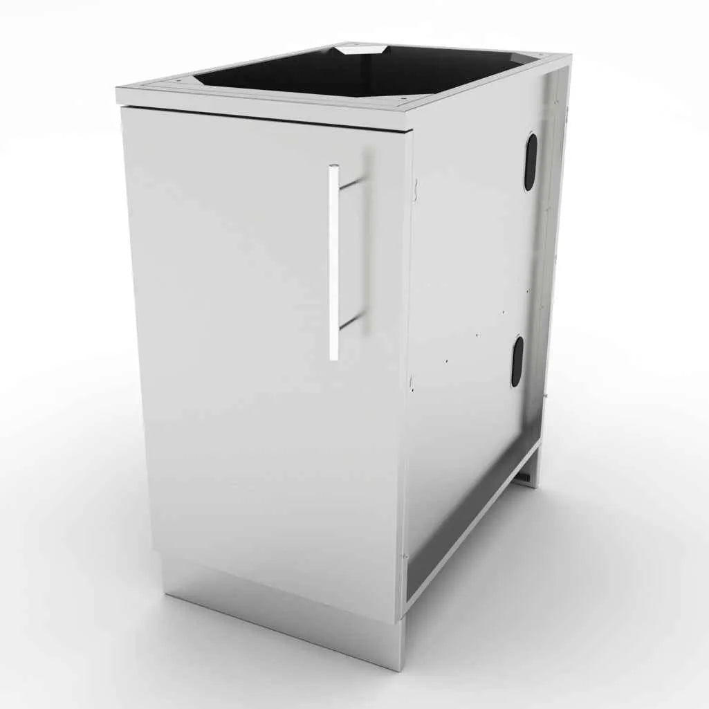 Stainless steel outdoor grill cabinet sunstone cabinet storage sbc18fsdl with black interior and modern design