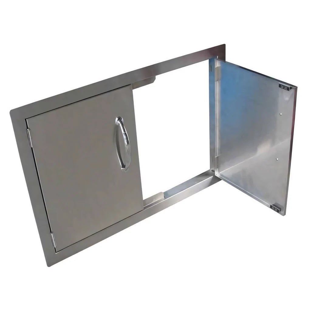 Sunstone double door medium stainless steel cabinet with sleek modern design and polished finish