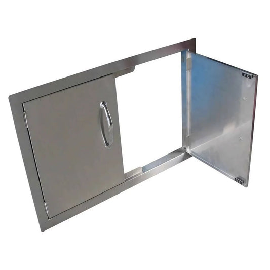 Sunstone double door medium stainless steel cabinet with sleek modern design and polished finish