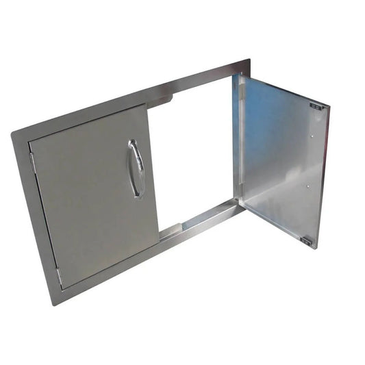 Sunstone double door stainless steel cabinet with sleek modern design and polished finish small model A-DD30