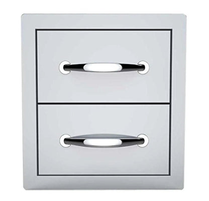 Silver Sunstone double drawer unit B-DD12 with sleek modern handles and minimalist design for stylish storage