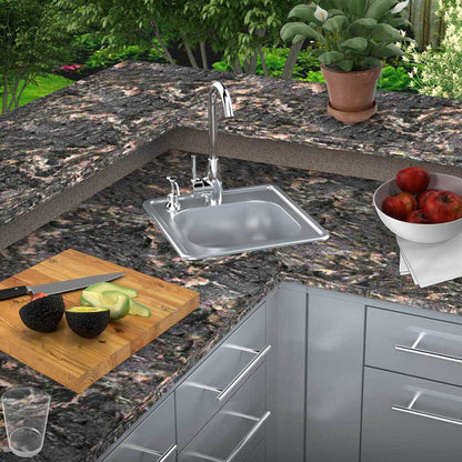 Sunstone Drop In Sink with Tap | A - SS17 - Bar Center - A - SS17 - GardenHearth