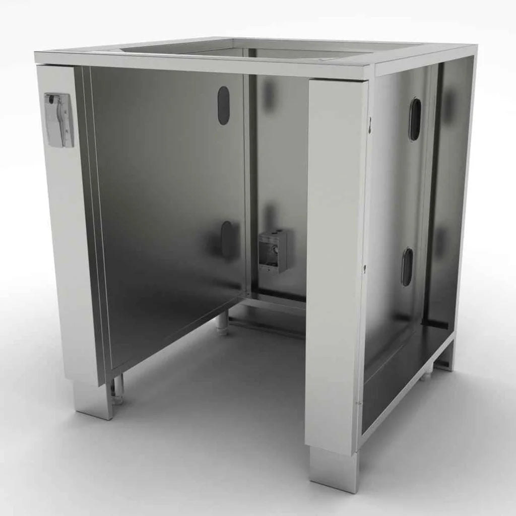 Sunstone fridge cabinet sac30apc stainless steel industrial cabinet with sleek rectangular design and oval handle double doors