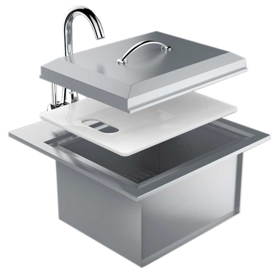 Sunstone Premium Drop In Sink | B - PS21 - Bar Center - B - PS21 - GardenHearth