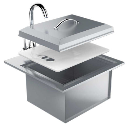 Sunstone Premium Drop In Sink | B - PS21 - Bar Center - B - PS21 - GardenHearth