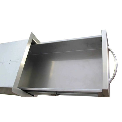 Sunstone single drawer b-sd6 stainless steel drawer with sleek modern design and integrated handle in silver finish