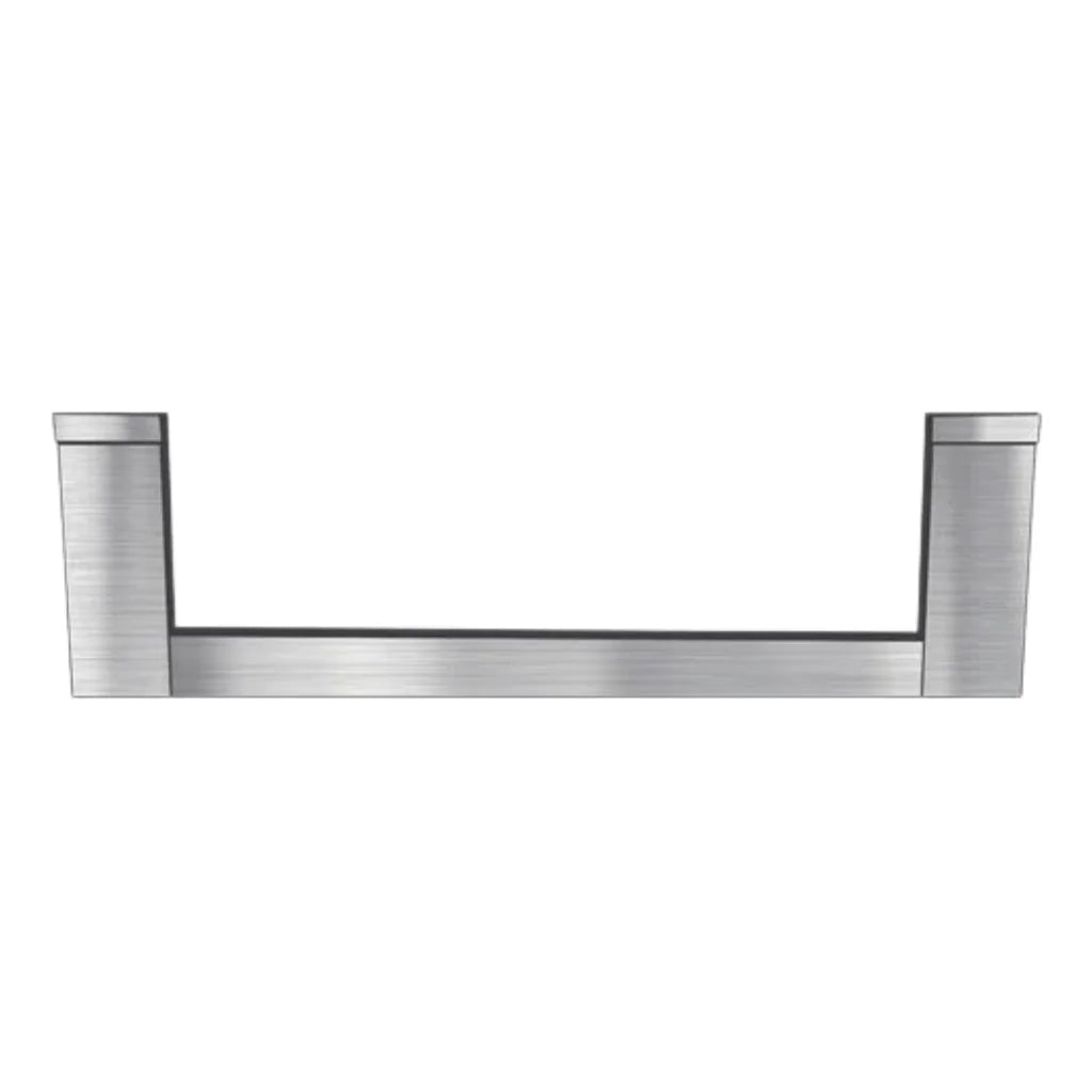 Stainless steel u-shaped handle with brushed finish and rectangular end caps for sunstone 42 inch gas hybrid grill trim kit