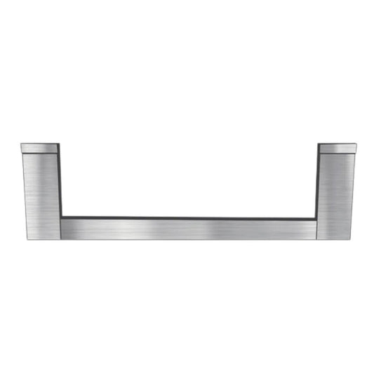 Stainless steel u-shaped handle with brushed finish and rectangular end caps for sunstone trim kit double side burner