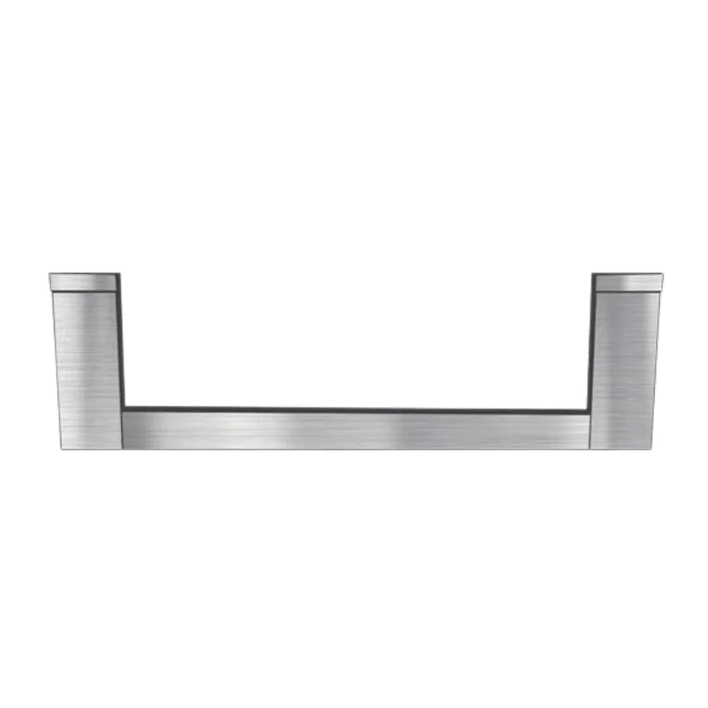 Stainless steel u-shaped drawer pull with brushed finish and rectangular end caps for Sunstone Trim Kit Ruby Series 3 gas grill