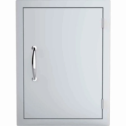 Sunstone vertical dry storage cabinet with silver frame door and polished chrome handle for sleek modern design