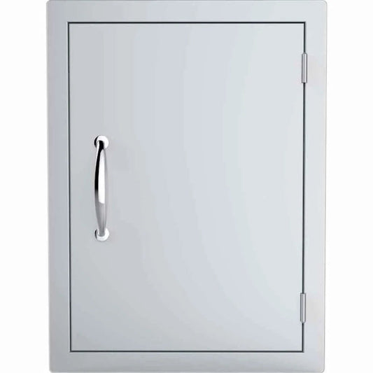 Sunstone vertical dry storage cabinet with silver frame door and polished chrome handle for sleek modern design