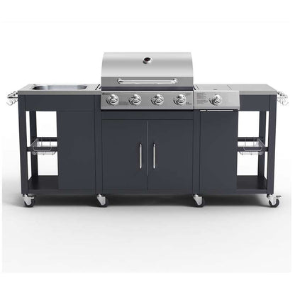 Tepro Petersburg Outdoor Kitchen with 4 Burner Gas Grill, Side Burner & Sink | 3193UK - BBQs & Grills - 3193UK - GardenHearth