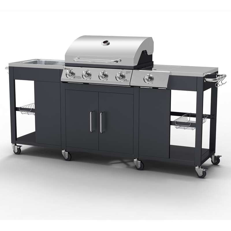 Tepro Petersburg Outdoor Kitchen with 4 Burner Gas Grill, Side Burner & Sink | 3193UK - BBQs & Grills - 3193UK - GardenHearth