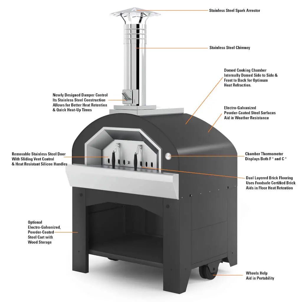 Vulcano Commercial Wood - Fired Oven | VULCANO_CC_G - Wood - Fired Pizza Ovens - VULCANO_CC_G - GardenHearth