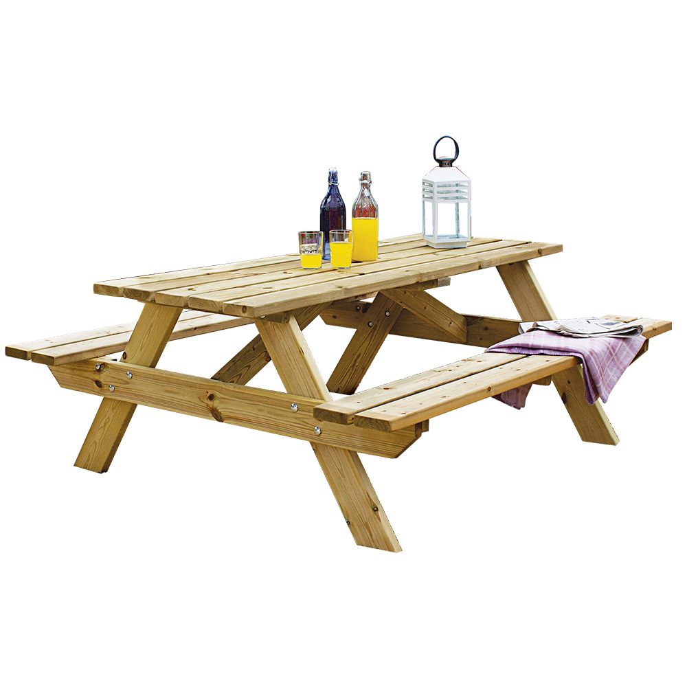 Woodshaw Appleton 6 Seater Picnic Bench 600002 - Garden Furniture - 600002 - GardenHearth