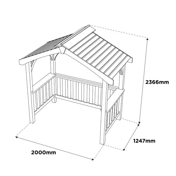 Woodshaw Appleton Barbecue Shelter 650005 - BBQ Shelter - 650005 - GardenHearth