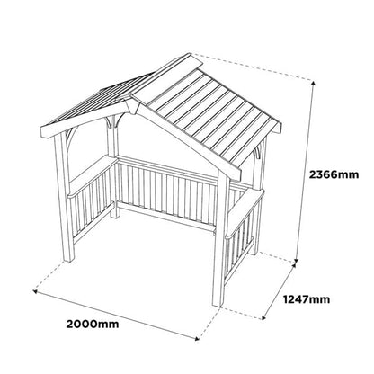 Woodshaw Appleton Barbecue Shelter 650005 - BBQ Shelter - 650005 - GardenHearth