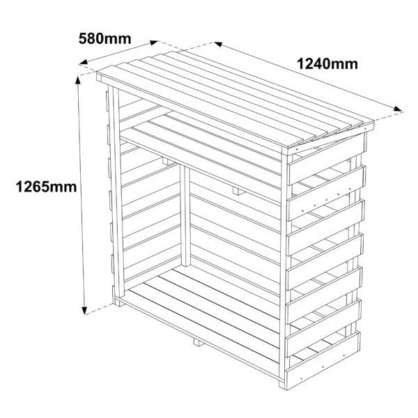 Woodshaw Appleton Log Store 680001 - Garden Storage - 680001 - GardenHearth