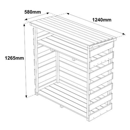 Woodshaw Appleton Log Store 680001 - Garden Storage - 680001 - GardenHearth