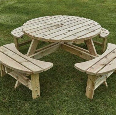 Woodshaw Appleton Round Picnic Bench 600003 - Garden Furniture - 600003 - GardenHearth