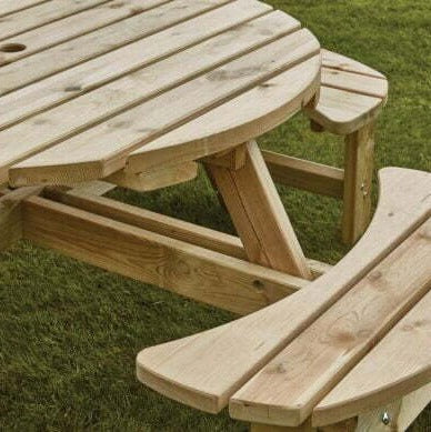 Woodshaw Appleton Round Picnic Bench 600003 - Garden Furniture - 600003 - GardenHearth