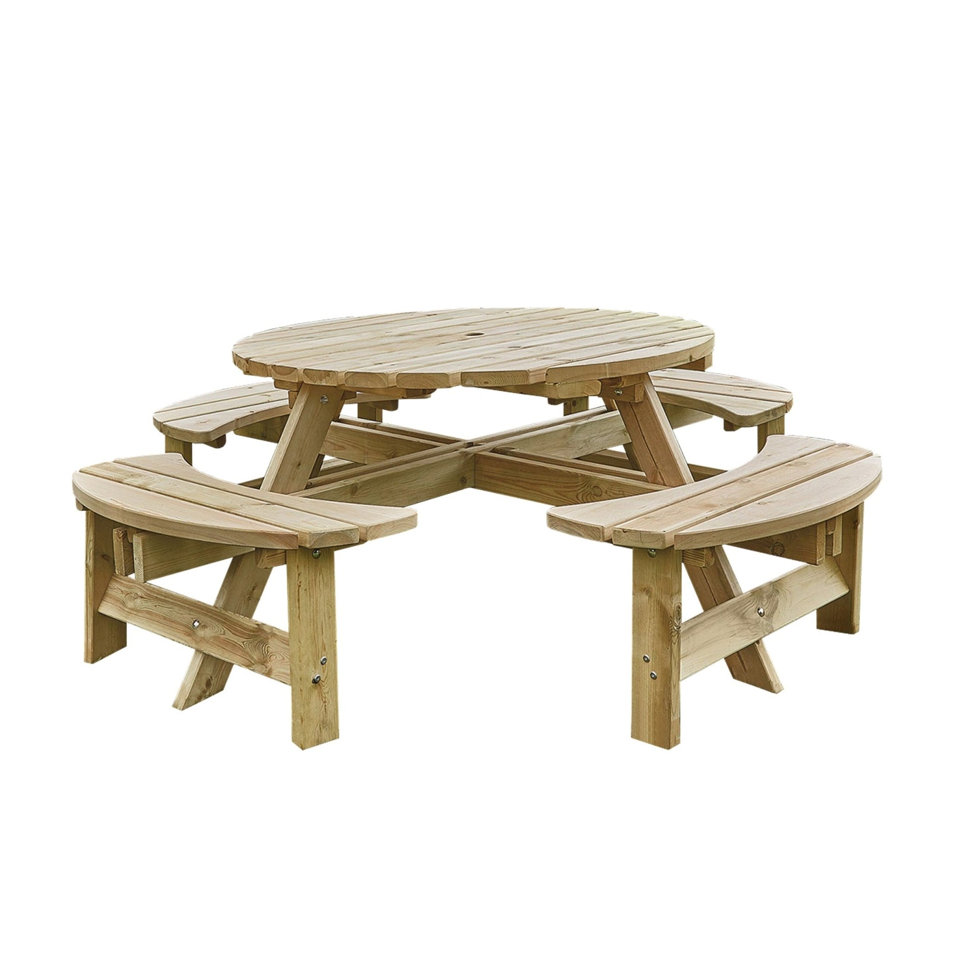 Woodshaw Appleton Round Picnic Bench 600003 - Garden Furniture - 600003 - GardenHearth