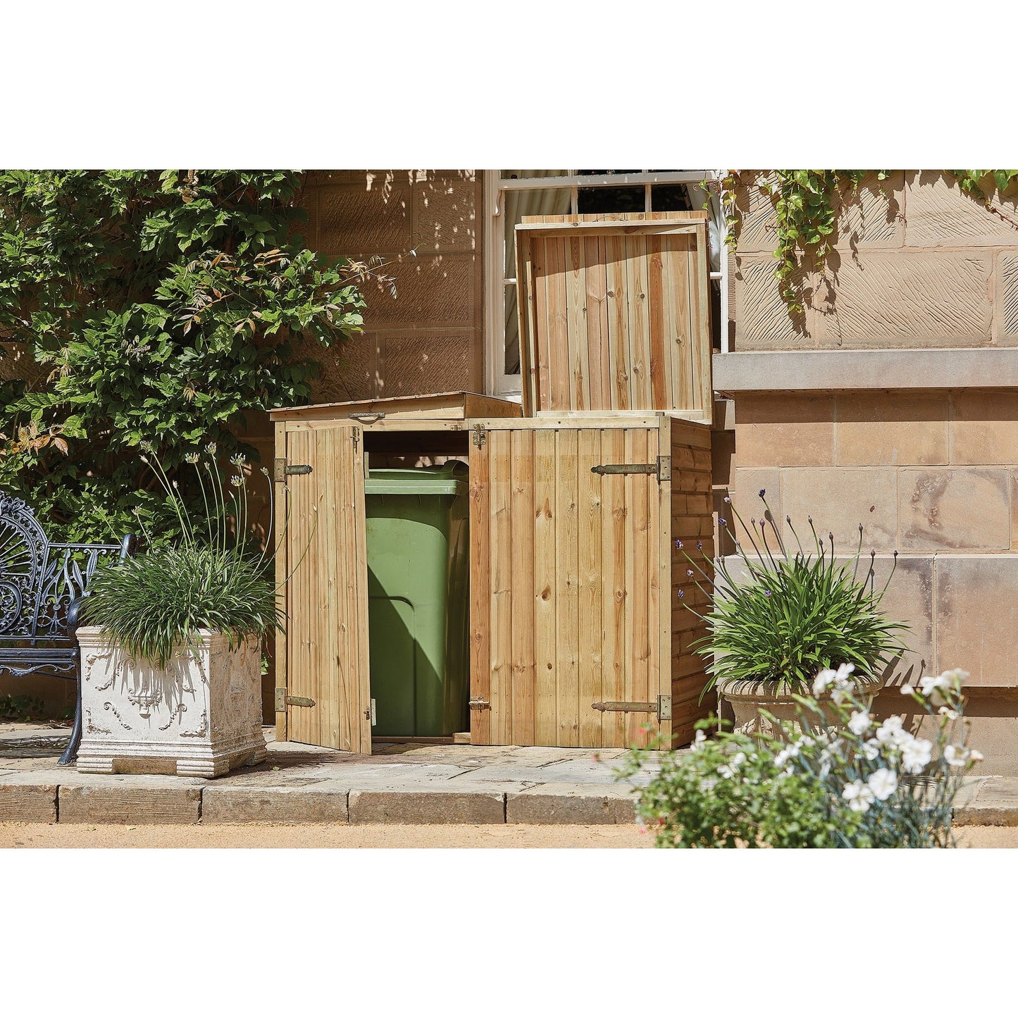 Woodshaw Double Wheelie Bin Store 680002 - Garden Storage - 680002 - GardenHearth