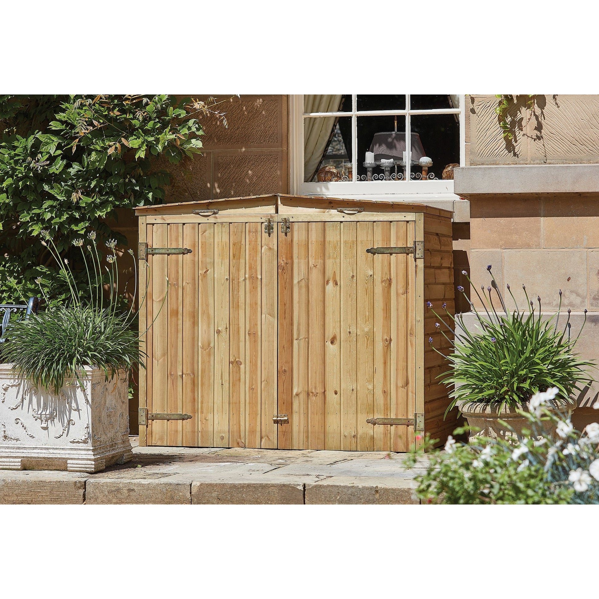 Woodshaw Double Wheelie Bin Store 680002 - Garden Storage - 680002 - GardenHearth