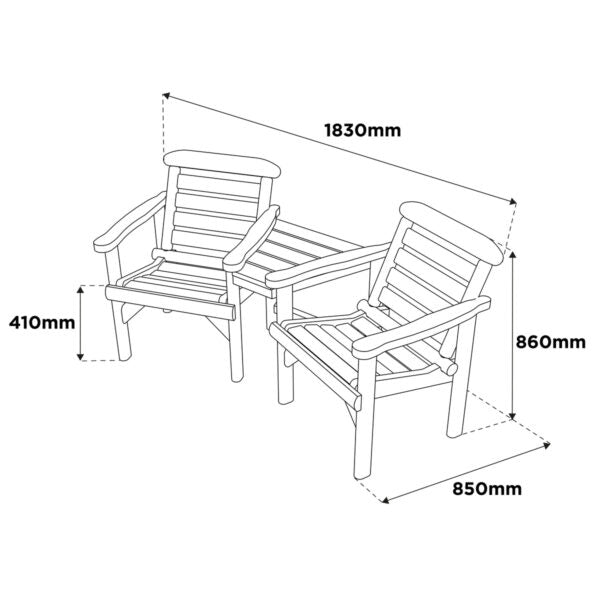 Woodshaw Thornton Rustic Alcove Seat 610011 - Garden Furniture - 610011 - GardenHearth