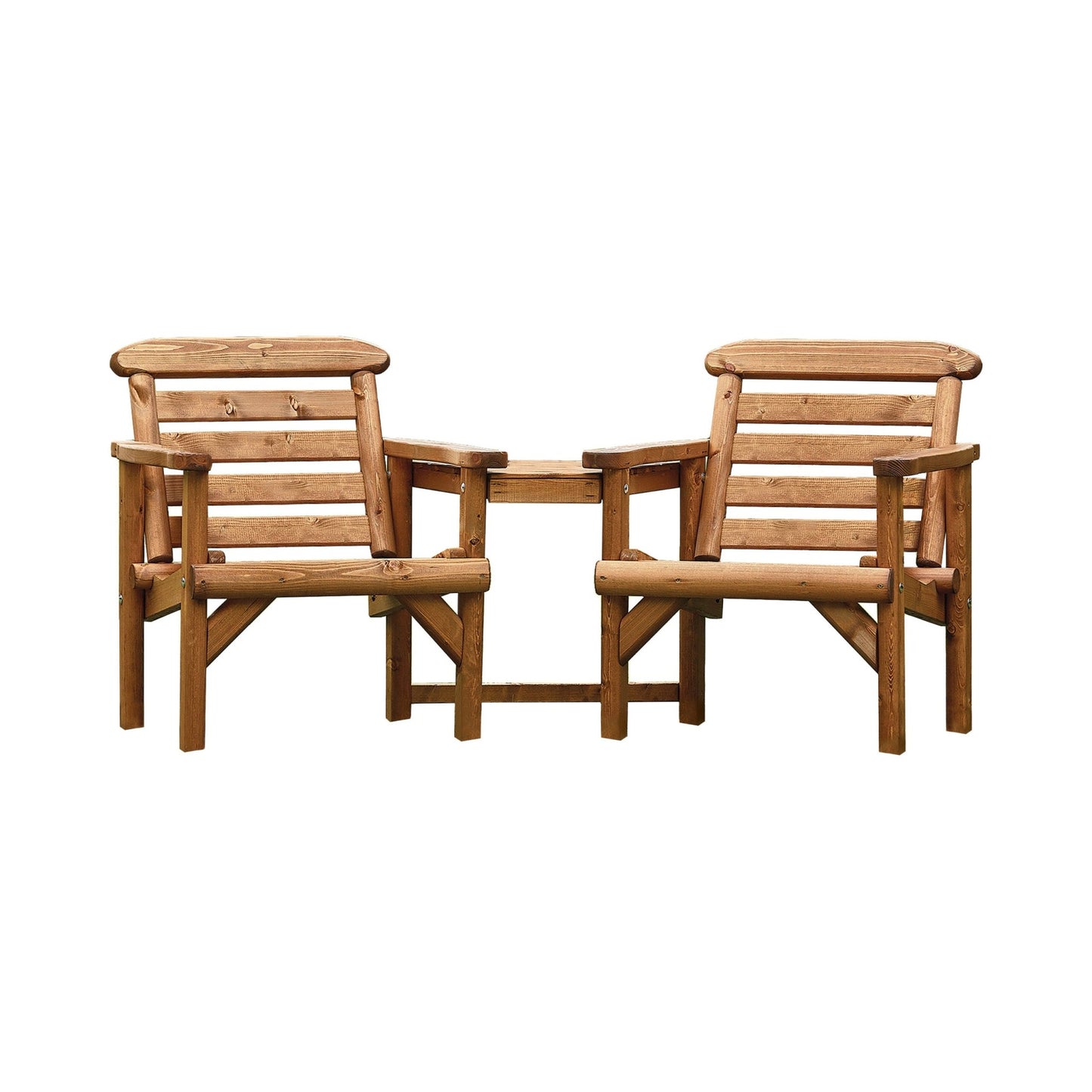 Woodshaw Thornton Rustic Alcove Seat 610011 - Garden Furniture - 610011 - GardenHearth