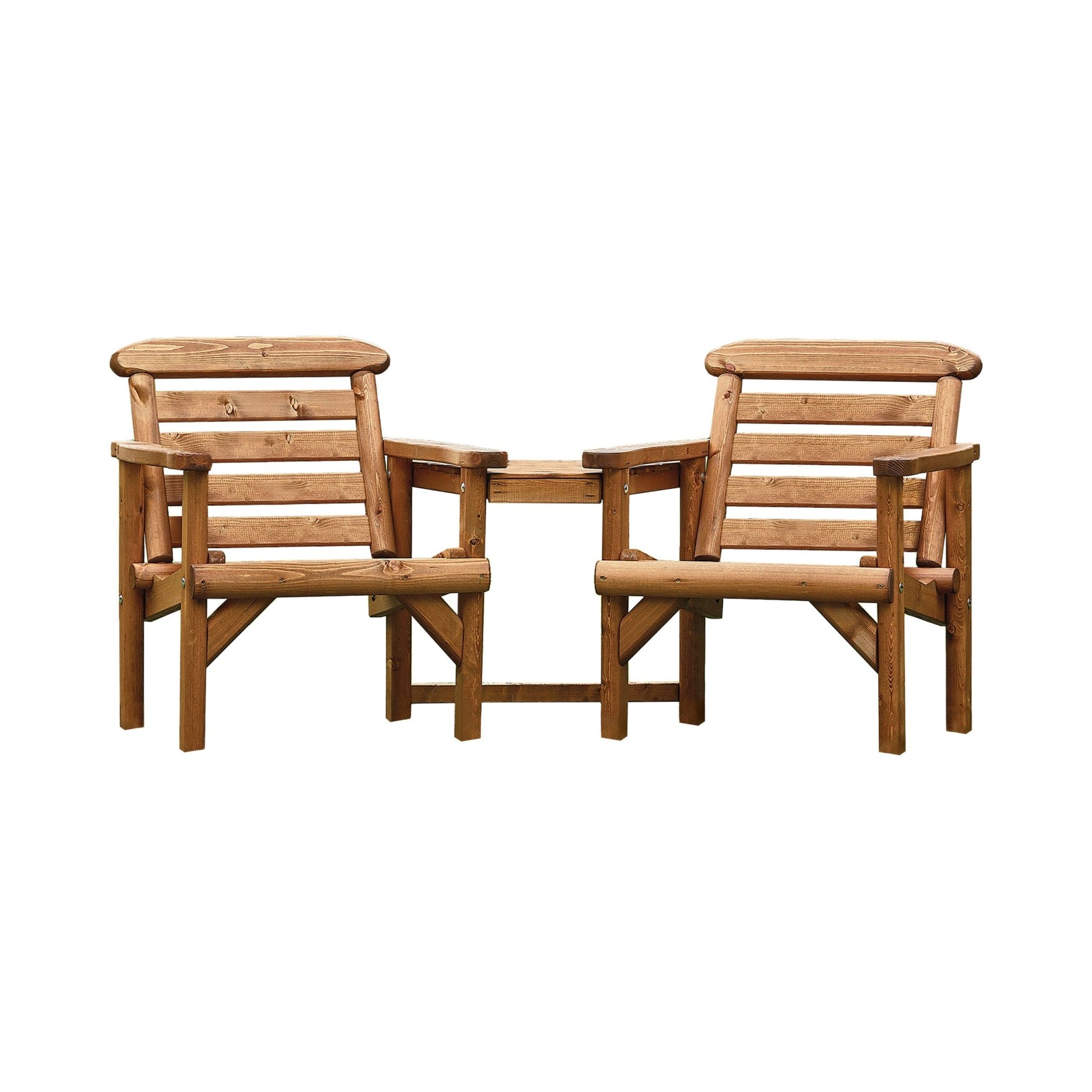 Woodshaw Thornton Rustic Alcove Seat 610011 - Garden Furniture - 610011 - GardenHearth